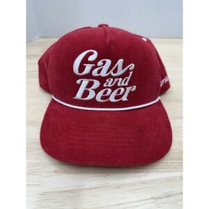 Fasthouse "Gas and Beer" Red Corduroy Rope SnapBack Hat Cap